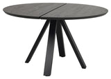 Carradale, dining table Ø130 - black/oak