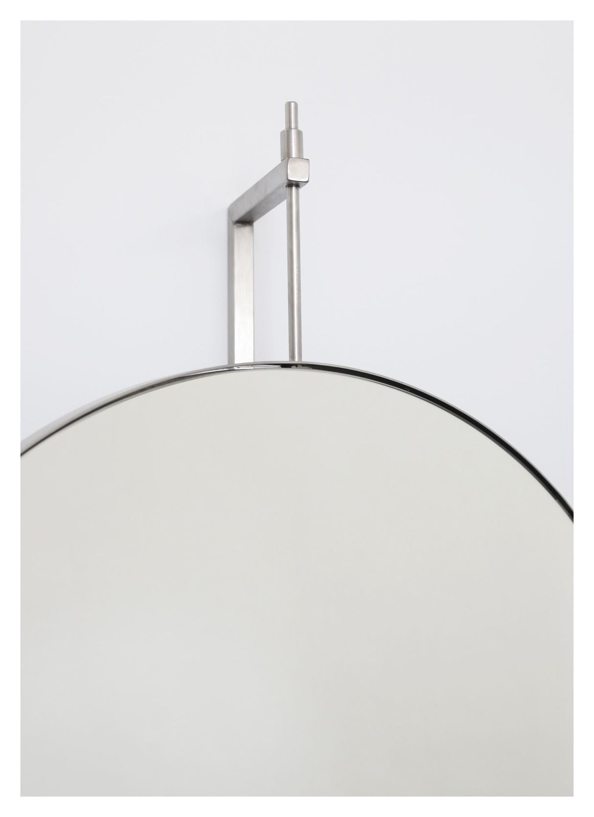 Rotating Mirror, Brushed Steel