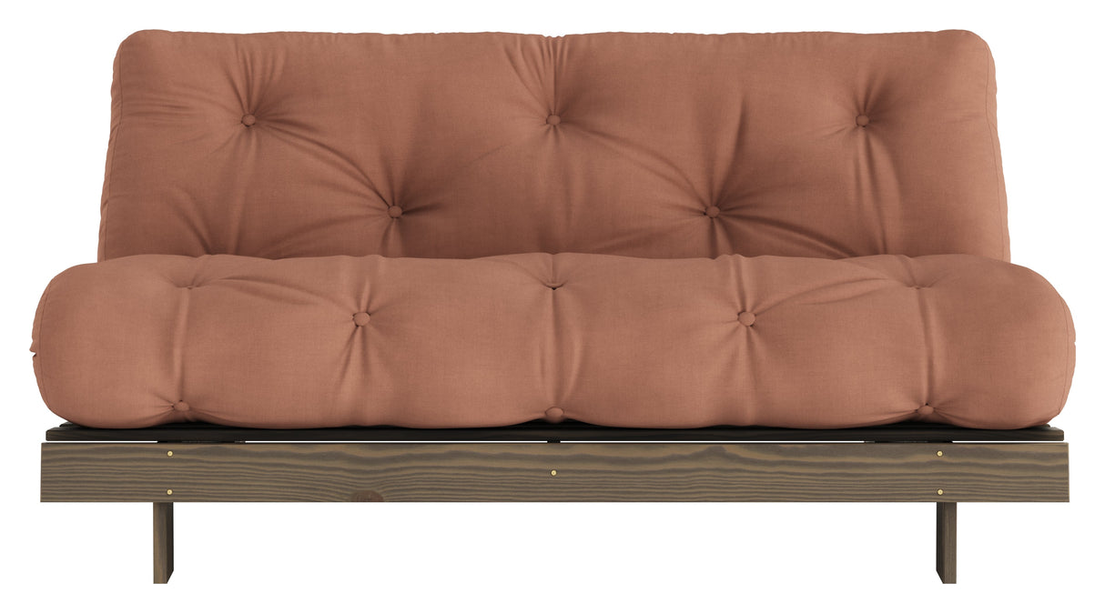 Roots 160 Sofa bed, Brown lacquered pine, Clay Brown