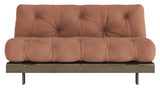 Roots 160 Sofa bed, Brown lacquered pine, Clay Brown