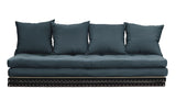 Chico Futon Sofa, Petroleum Blue w. Tatami mats