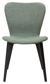 Paragon Dining chair, pebble green bouclé fabric/black ash