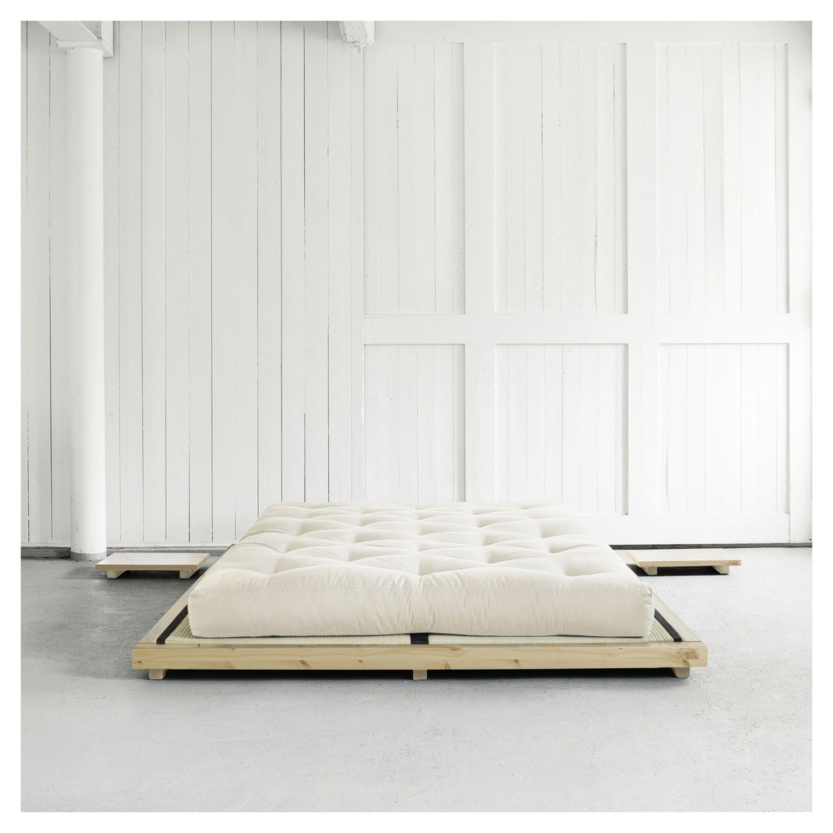 Sandwich Futon mattress with foam core, 200x200, Nature