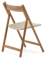 Dandara, folding chair - oak/white