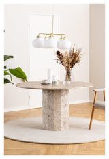 Messina, Dining table - latte/marble