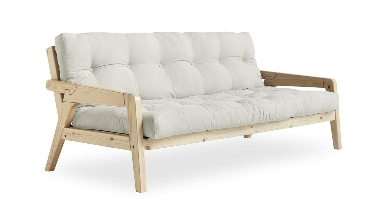 GRAB Sovesofa 130x200, Fyrretræ/Offwhite