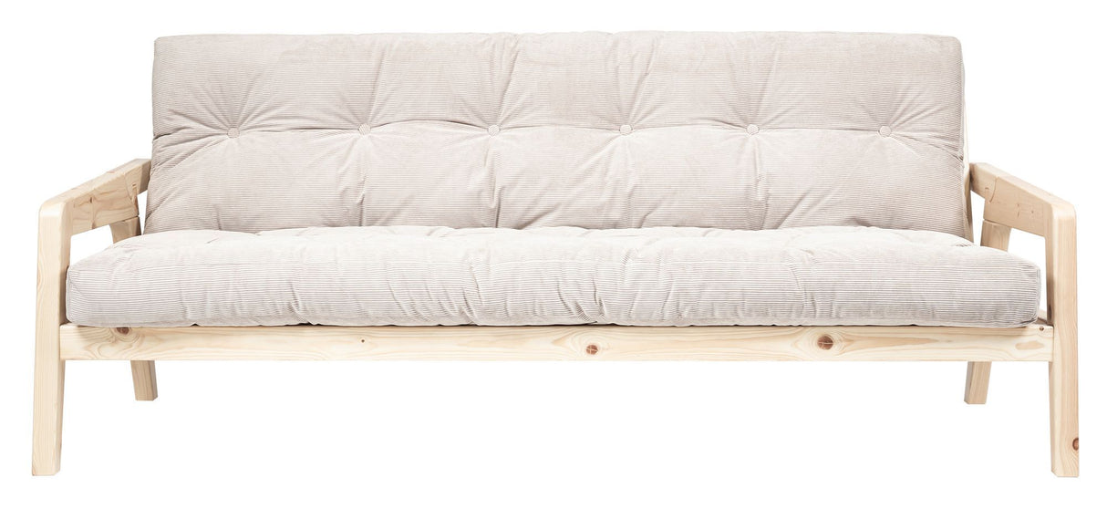 Grab Sofa Bed, Pine/Ivory Velvet