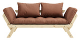 Bebop Sofa bed, Pine/Clay brown