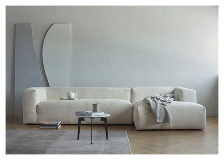 Kornum Sofa with chaise longue right, Offwhite Bouclé