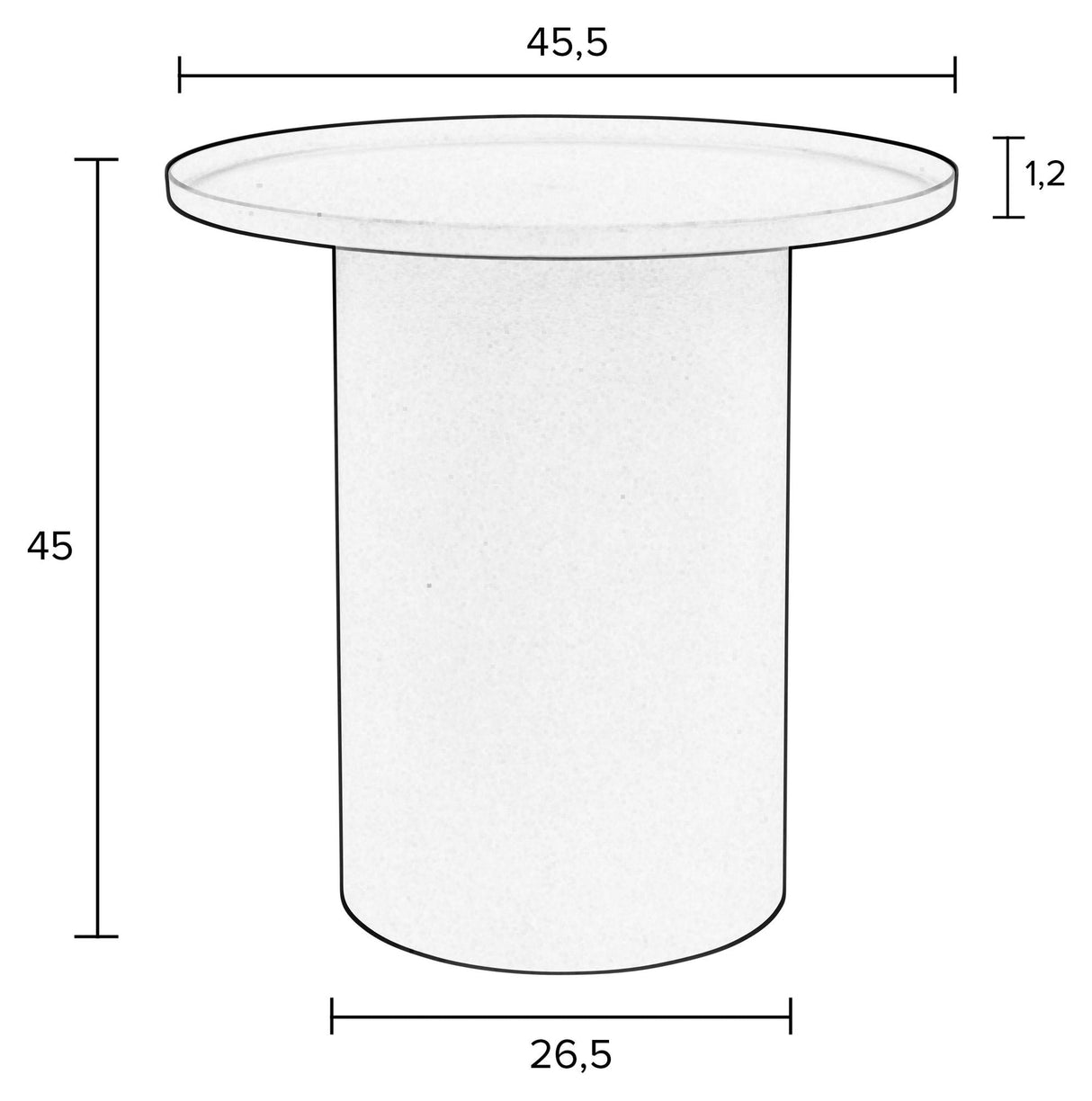 homii Sverre Side Table Ø45, Rose