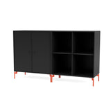 PAIR Classic sideboard with rosehip legs, Black