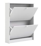 Shoes Shoe Cabinet 2 folding doors with 1 compartment - White