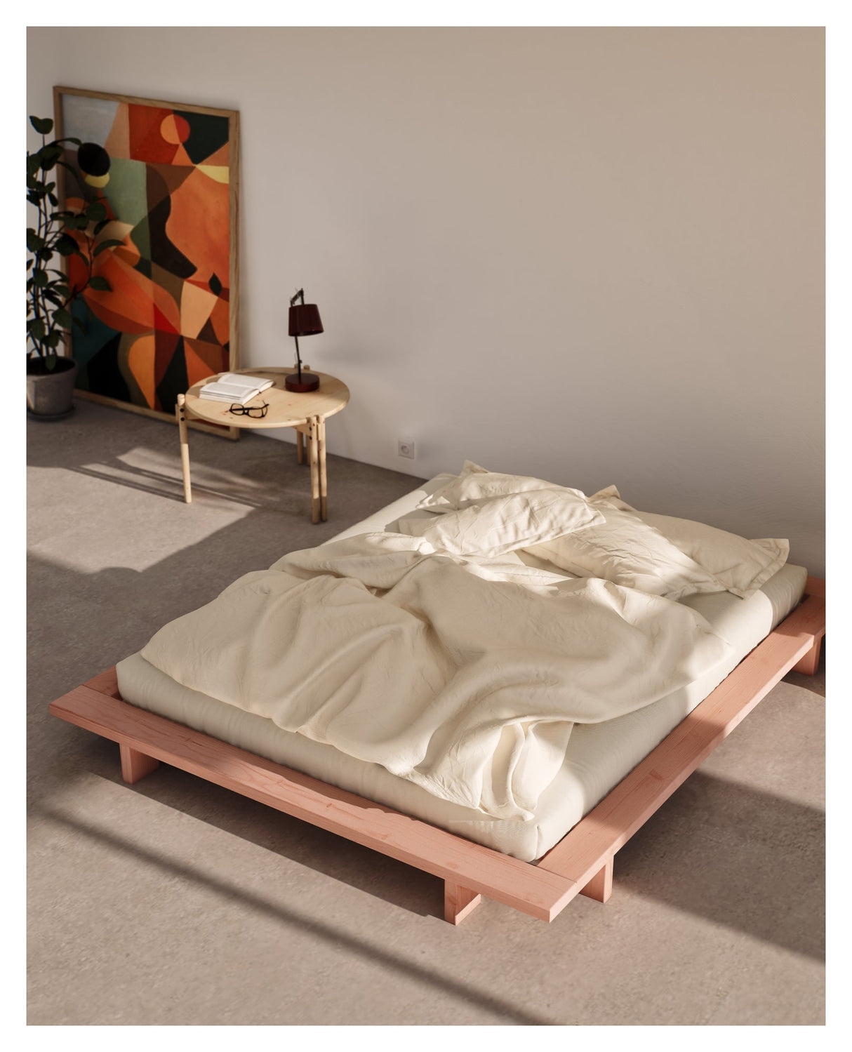 Japan Bed frame 140 x 200, pink