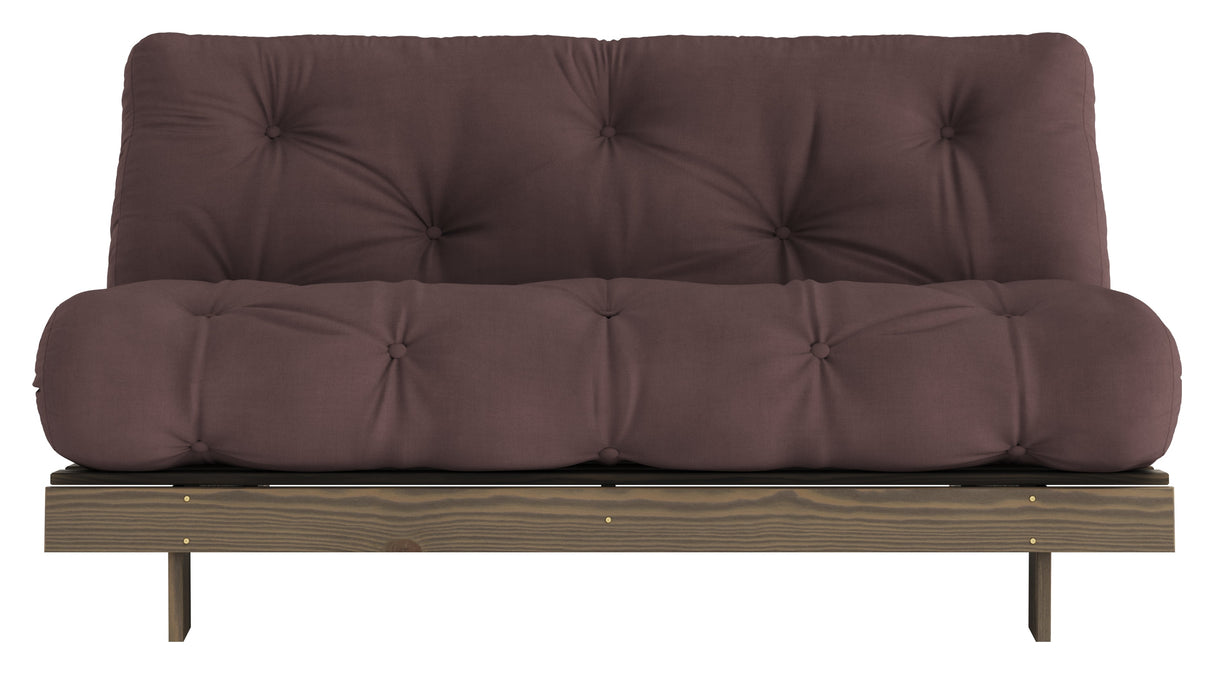 Roots 160 Sofa bed, Brown lacquered pine, Brown