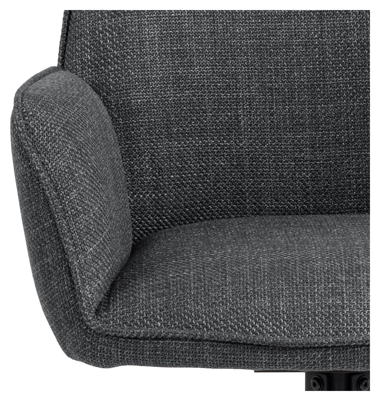 Glenda, dining chair w/armrests - dark gray