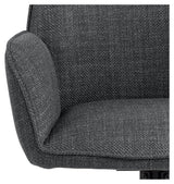 Glenda, dining chair w/armrests - dark gray