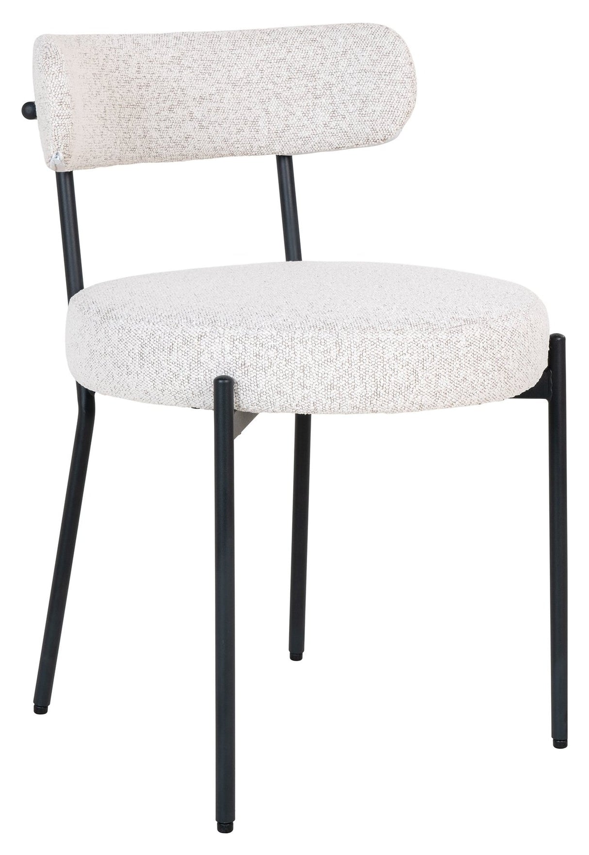 Badalona Dining chair, white/bouclé