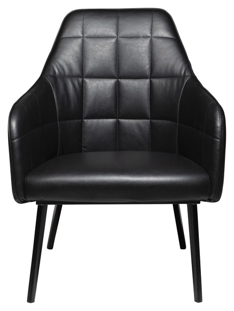 Embrace Lounge Chair, vintage black leatherette with black leg