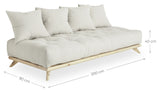 Senza Daybed, Linen/Natur