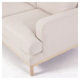 Mihaela 3-pers. Sofa with left-facing chaise longue, White fleece