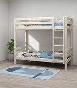 Classic Bunk Bed with Straight Ladder 90x200, White