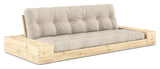 Base Sofa bed with Sideboxes, Beige/nature