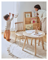 Round Dilcia Children's table - Solid rubber wood, Ø55