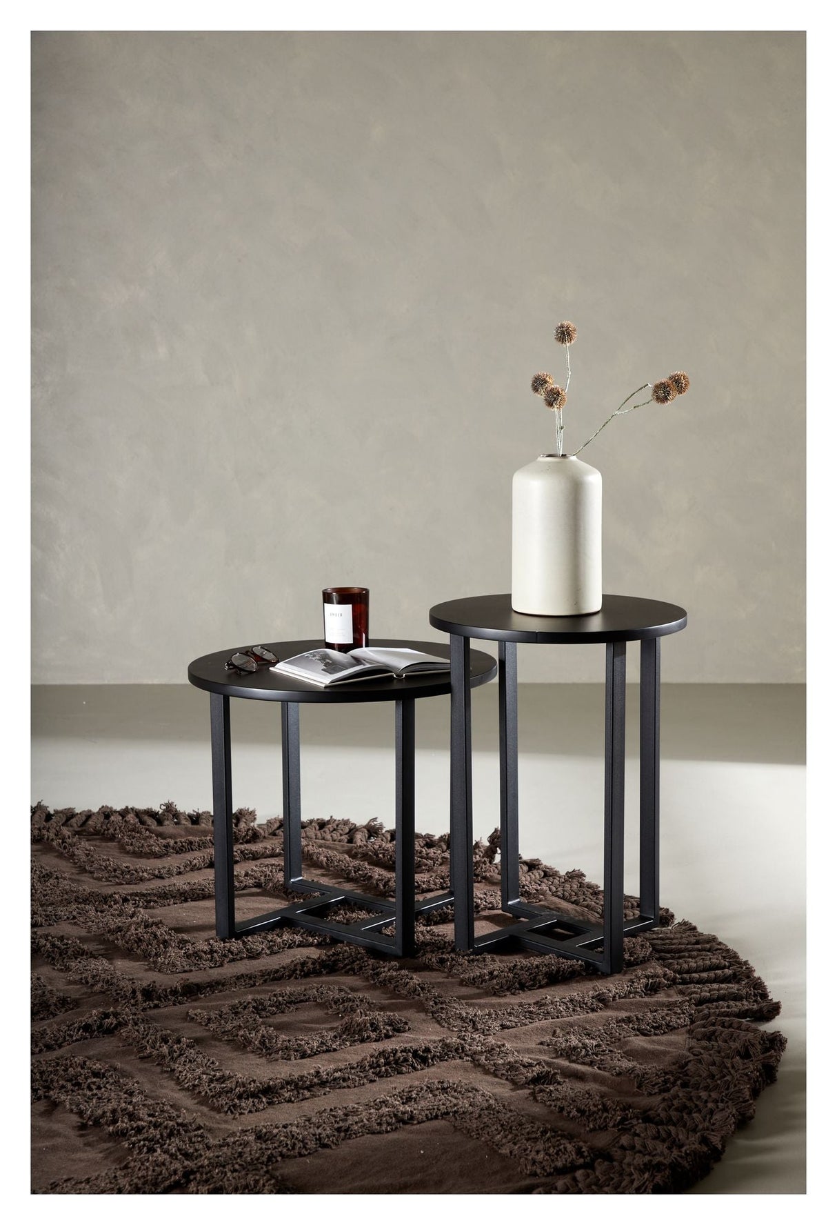 Lawton Coffee Table Ø40 - Black