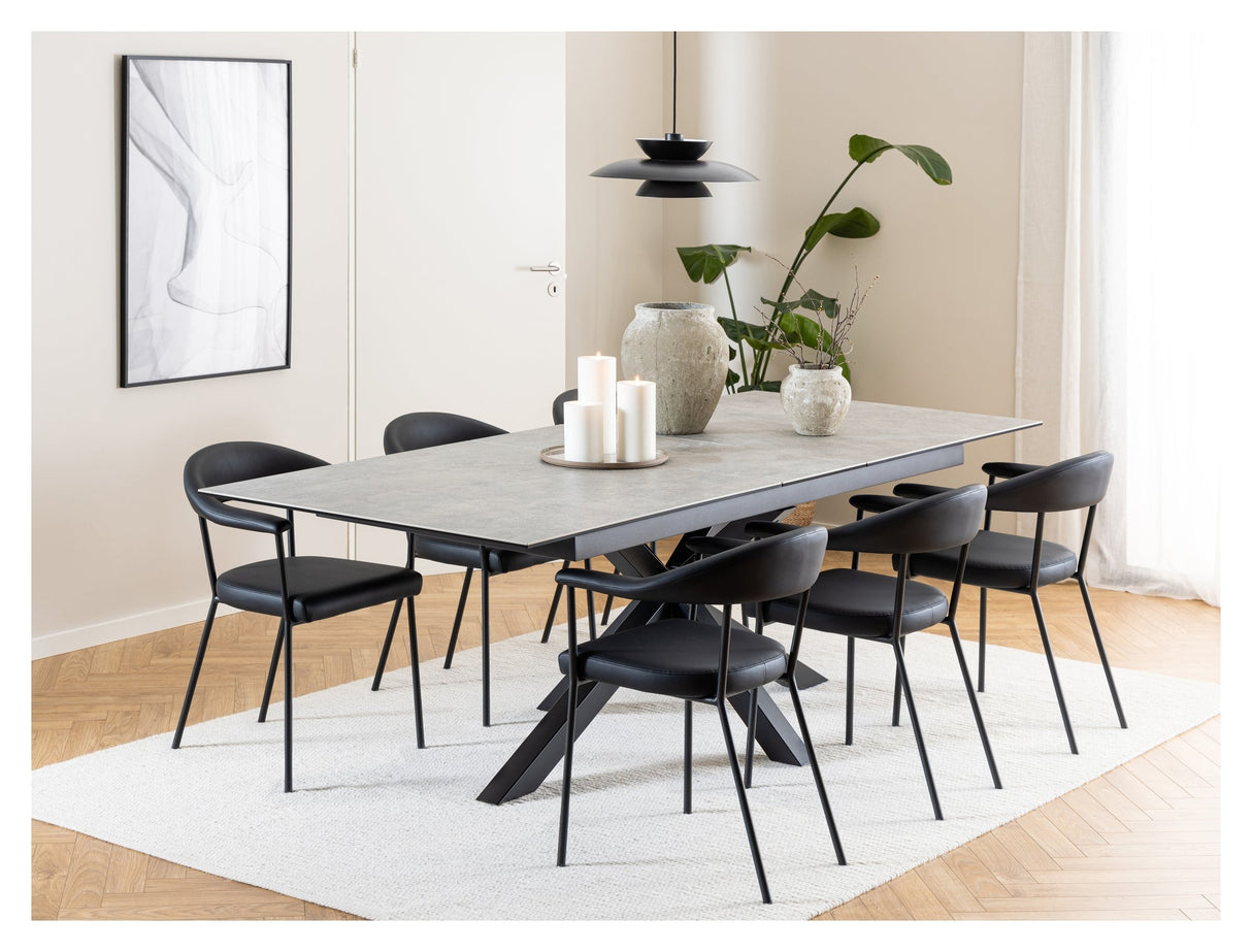 Heaven, dining table 200/240cm - gray