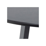 Dining table, Top and legs in black PU-lacquered oak veneer, Ø120