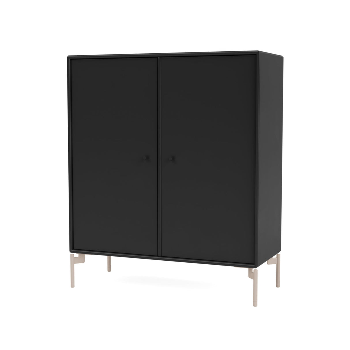 COVER Cabinet with mushroom legs, Black