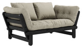 Beat Sofa bed, black, Pine/Linen