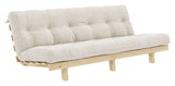 Lean Sofa bed, Pine/Ivory velvet