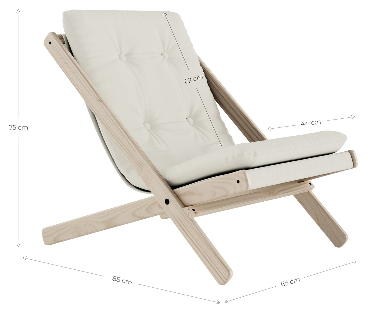 Boogie Lounge Chair, Beach Blue/Raw