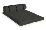 Buckle-Up Out Futon Sofa, Dark Gray