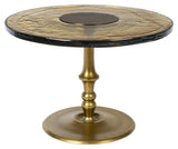 Dutchbone Sue Coffee table, Ø60, Brass/Smoked glass