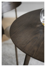 Yumi, dining table Ø115 - brown/oak