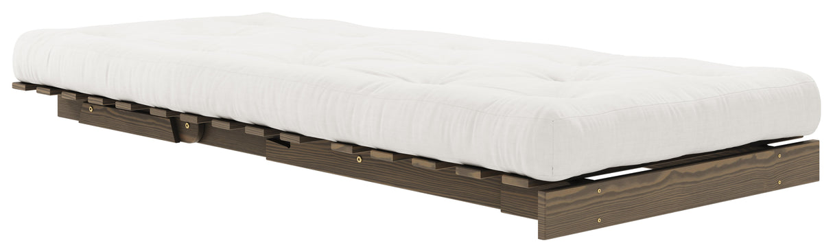 Roots 90 Sofa bed, Brown lacquered pine, Natural