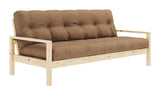 Knob Sofa bed, Lacquered pine, Mocca