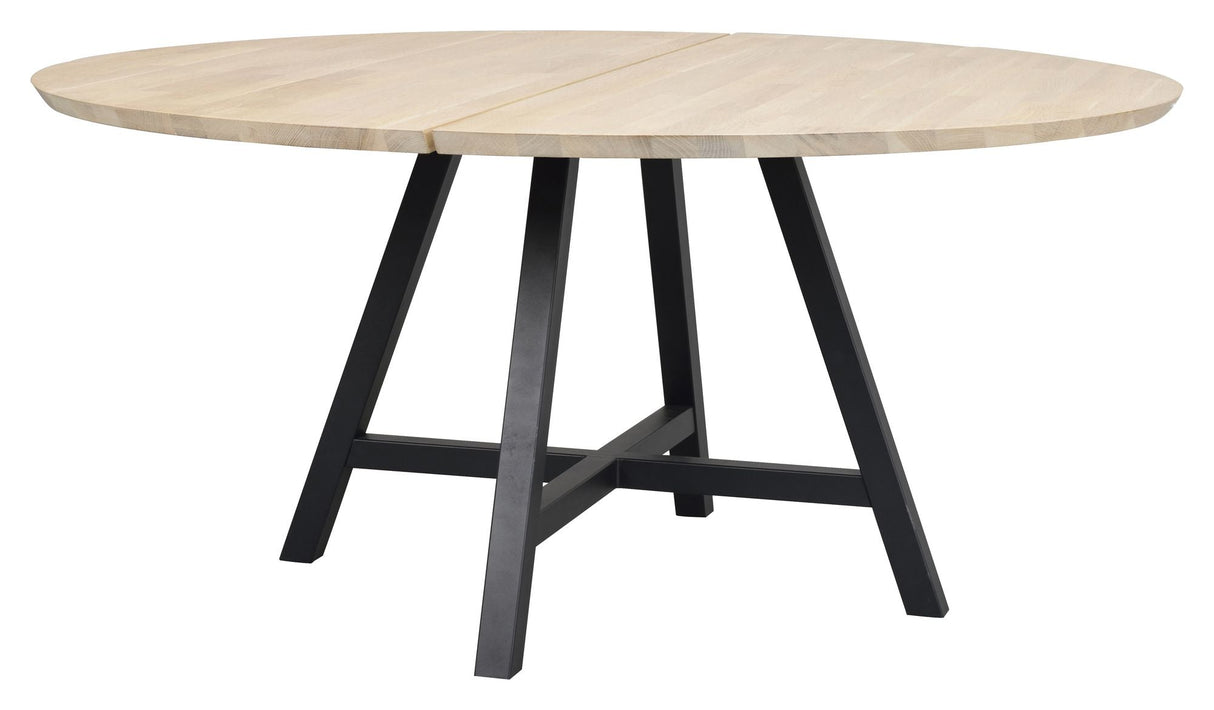 Carradale Dining Table, Ø150, White-pigmented oak/A-bone