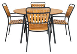 Cleveland, Garden table Ø130, nature/black