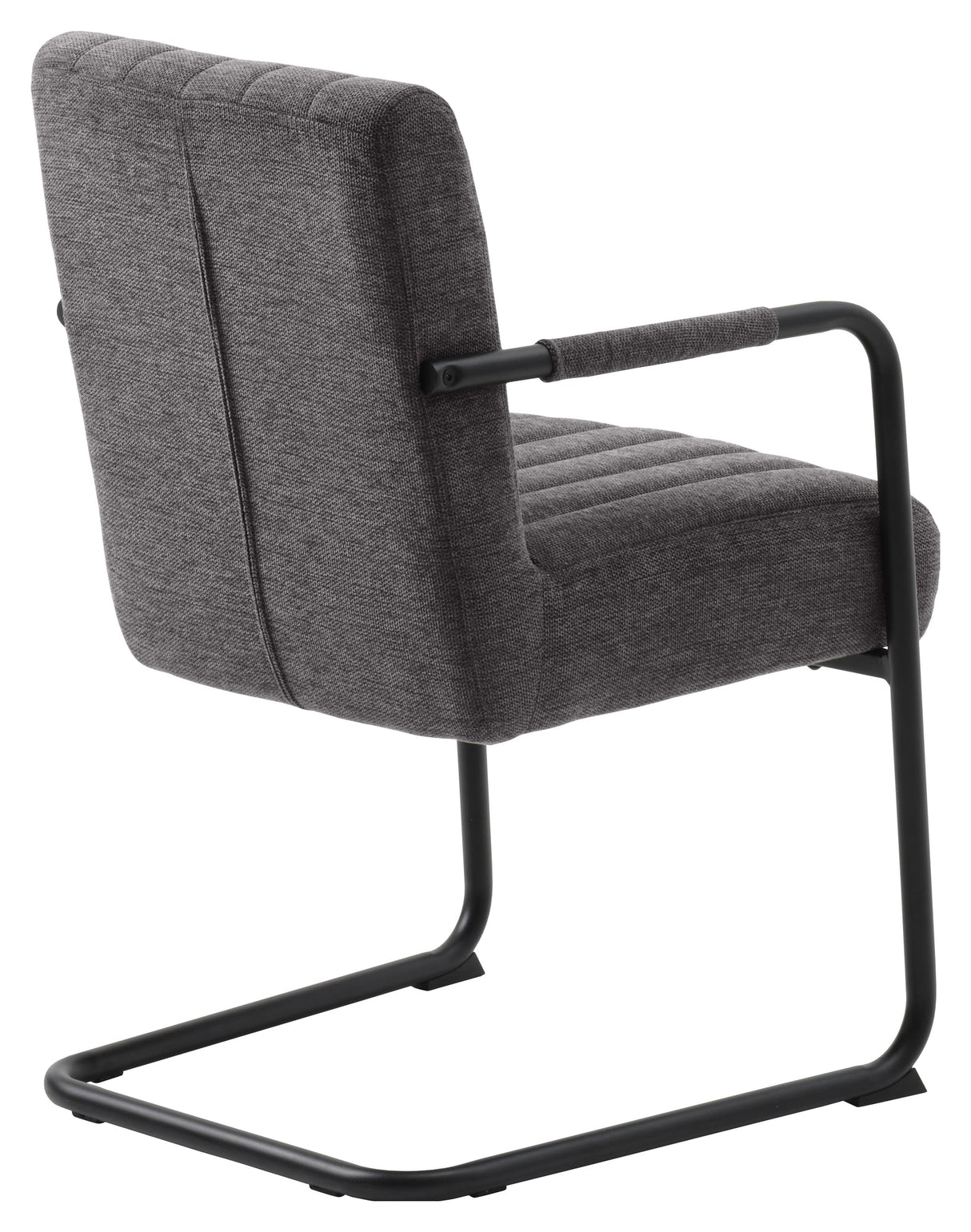 Trout, dining chair w/armrests - gray