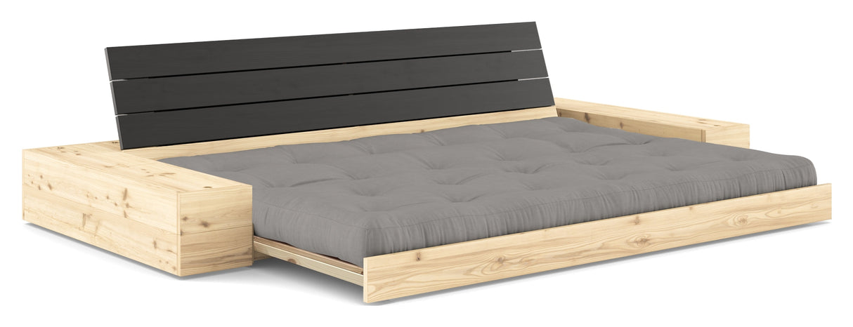 Base Sofa bed with Sideboxes, Gray/black