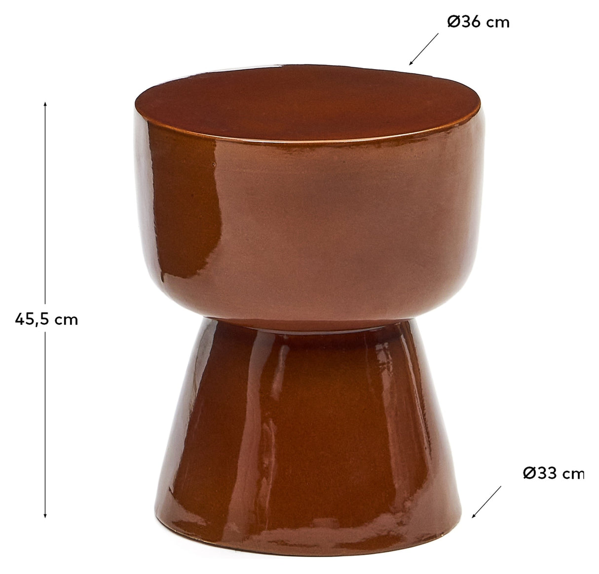 Mesquida side table, brown Ø 35 cm