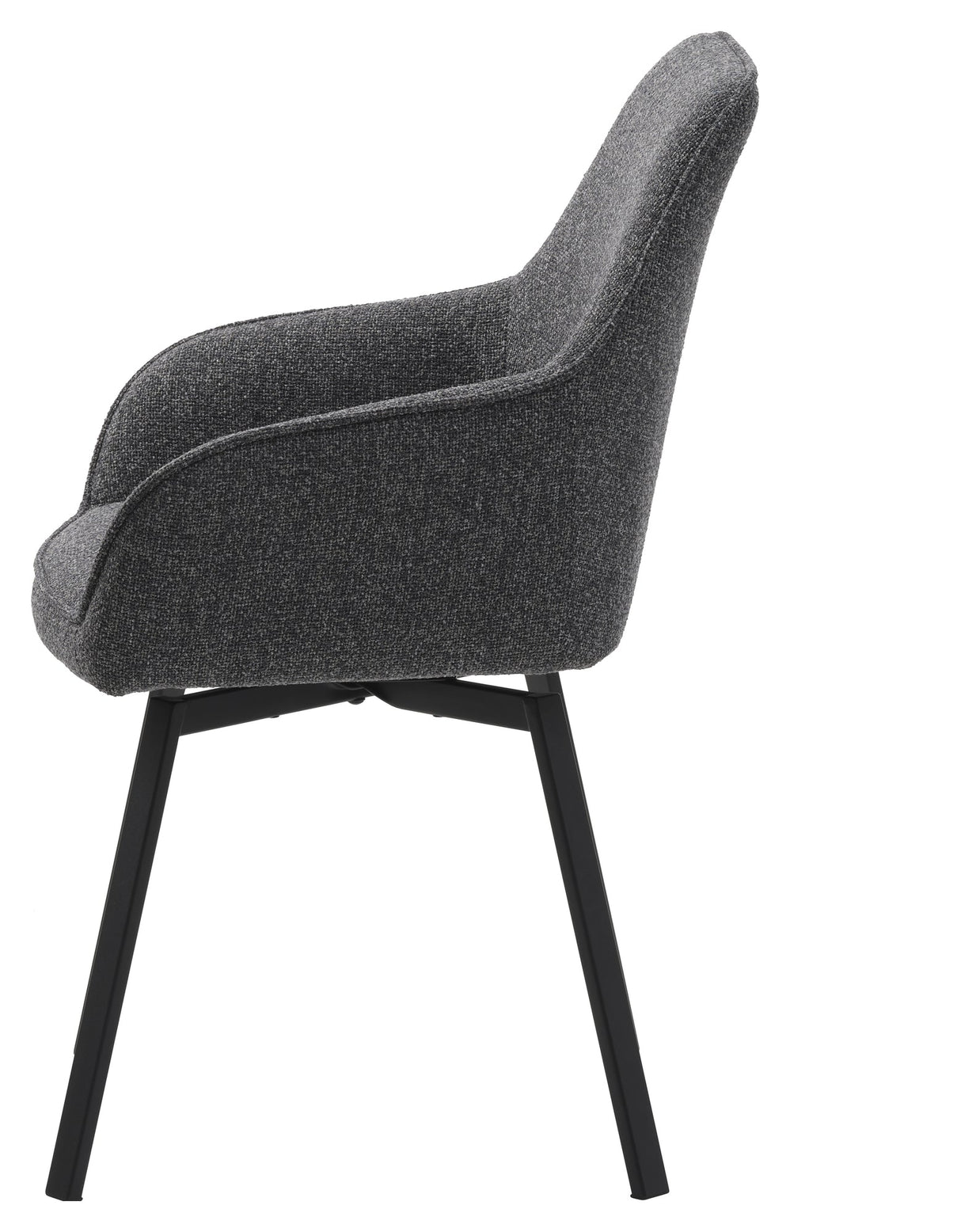 Alma, dining chair w/armrests – gray