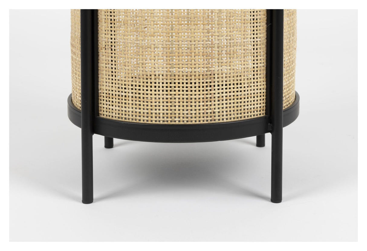 homii Makato Side Table Ø30, Black/Nature