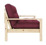 Knob Sofa bed, Lacquered pine, Bordeaux