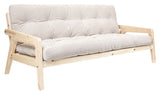 Grab Sofa Bed, Pine/Ivory Velvet