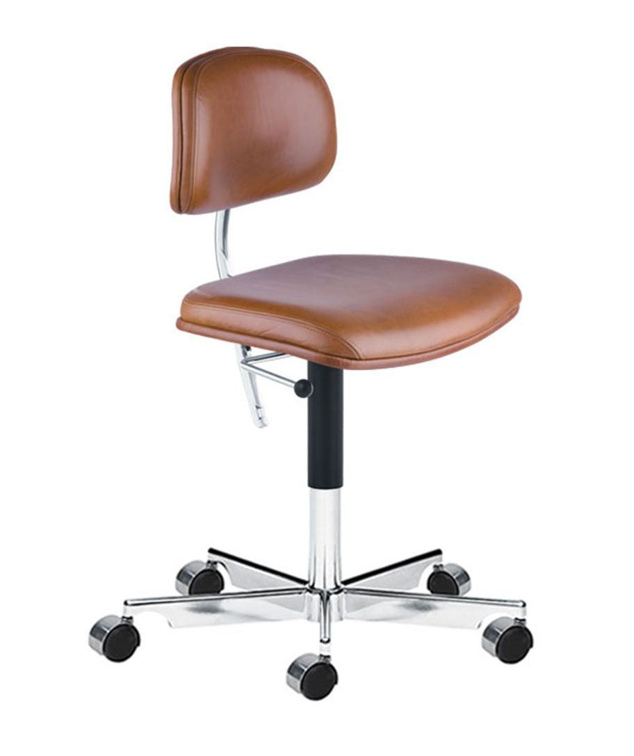 KEVI 2534U, Office chair, Leather/Polished chrome