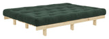 Lean Sofa bed, Pine/Seaweed velvet